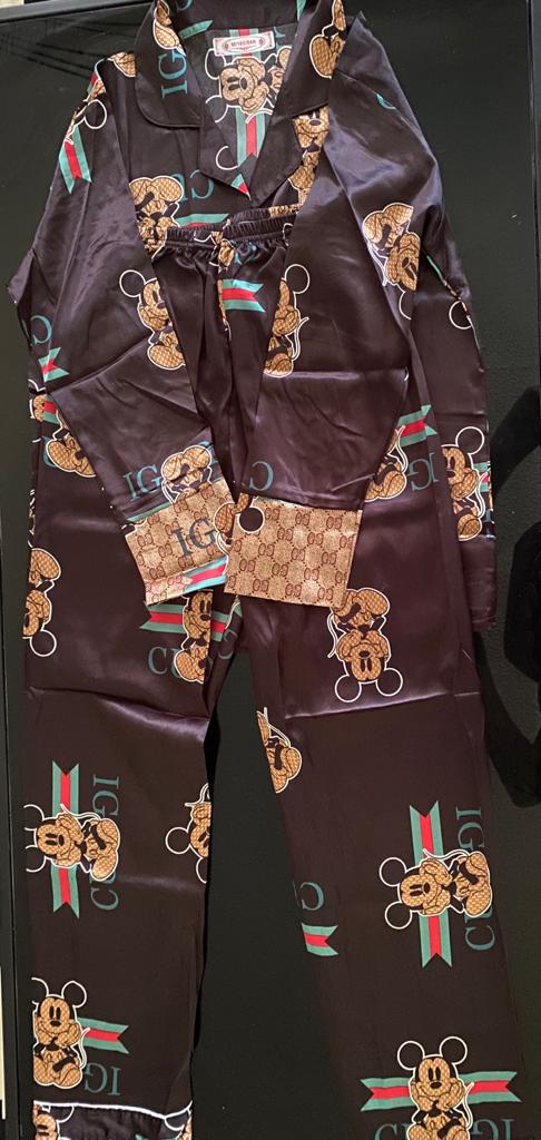 Luxury designer Silk two piece sleep wear