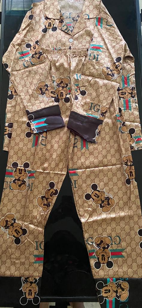 Luxury designer Silk two piece sleepwear combines elegance and comfort